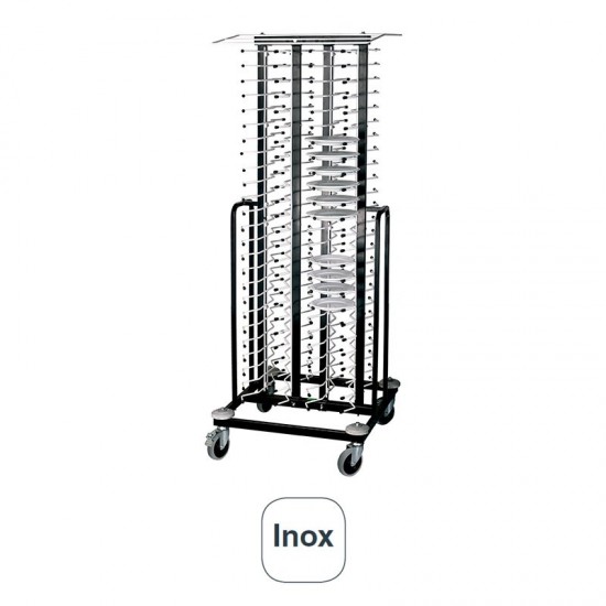 Wagon plat titulaire d'acier Inoxydable avec des Roues de 100 Plats