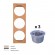 Porte-Pots + 3 Pots Inox Porte-Couverts Cube