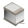Cube corbeille rectangulaire en acier inoxydable 21 L + 21 L